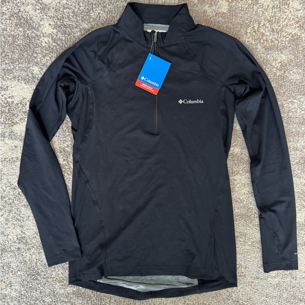 Columbia Men’s Omni-Heat™ Midweight Baselayer Half Zip Black Size M, NWT